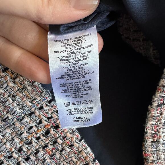 LOFT Tweed Pocket Shift Mini Skirt NEW Colorful Lined Office Siren NWT Size 12 - Picture 10 of 13